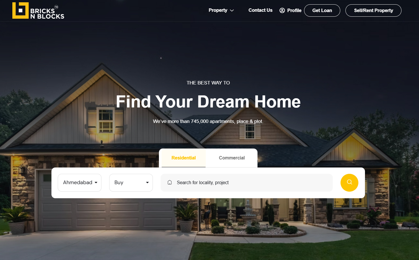 Real Estate site - BricksnBlocks